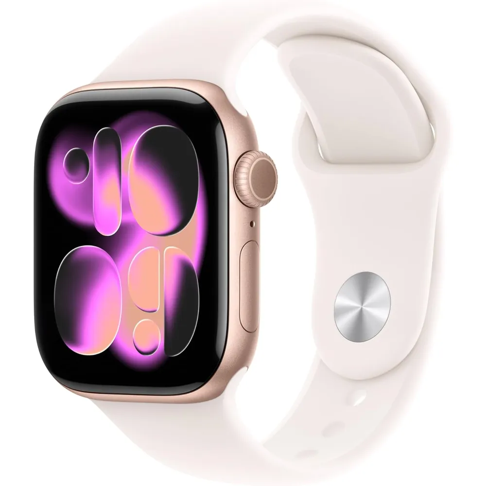 APPLE WATCH SERIES 11 (GPS + CELLULAR 42MM) | ORO ROSA ALUMINIO + SPORT BAND LIGHT BLUSH S-M