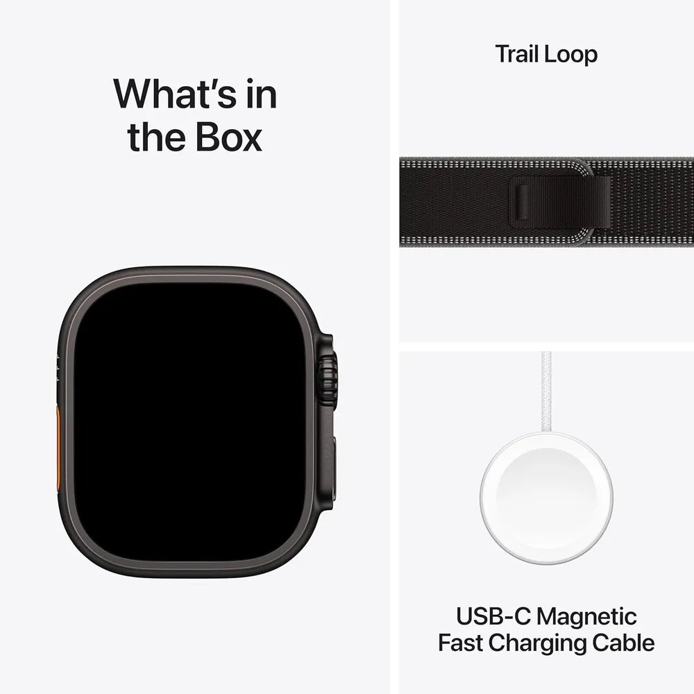 APPLE WATCH ULTRA 3 (GPS + CELLULAR 49MM) | BLACK TITANIO + TRAIL LOOP NEGRO M-L