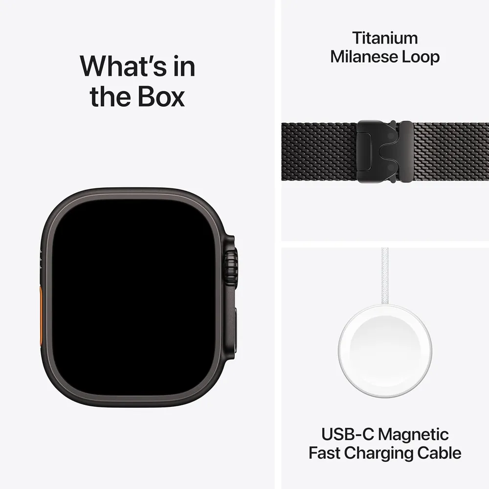 APPLE WATCH ULTRA 3 (GPS + CELLULAR 49MM) | BLACK TITANIO + MILANESE LOOP NEGRO TITANIO M