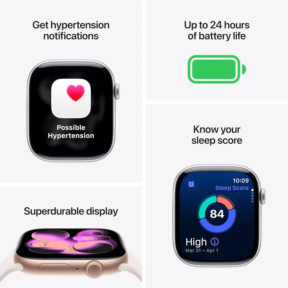 APPLE WATCH SERIES 11 (GPS 46MM) | ROSE GOLD ALUMINIO + SPORT BAND LIGHT BLUSH M-L