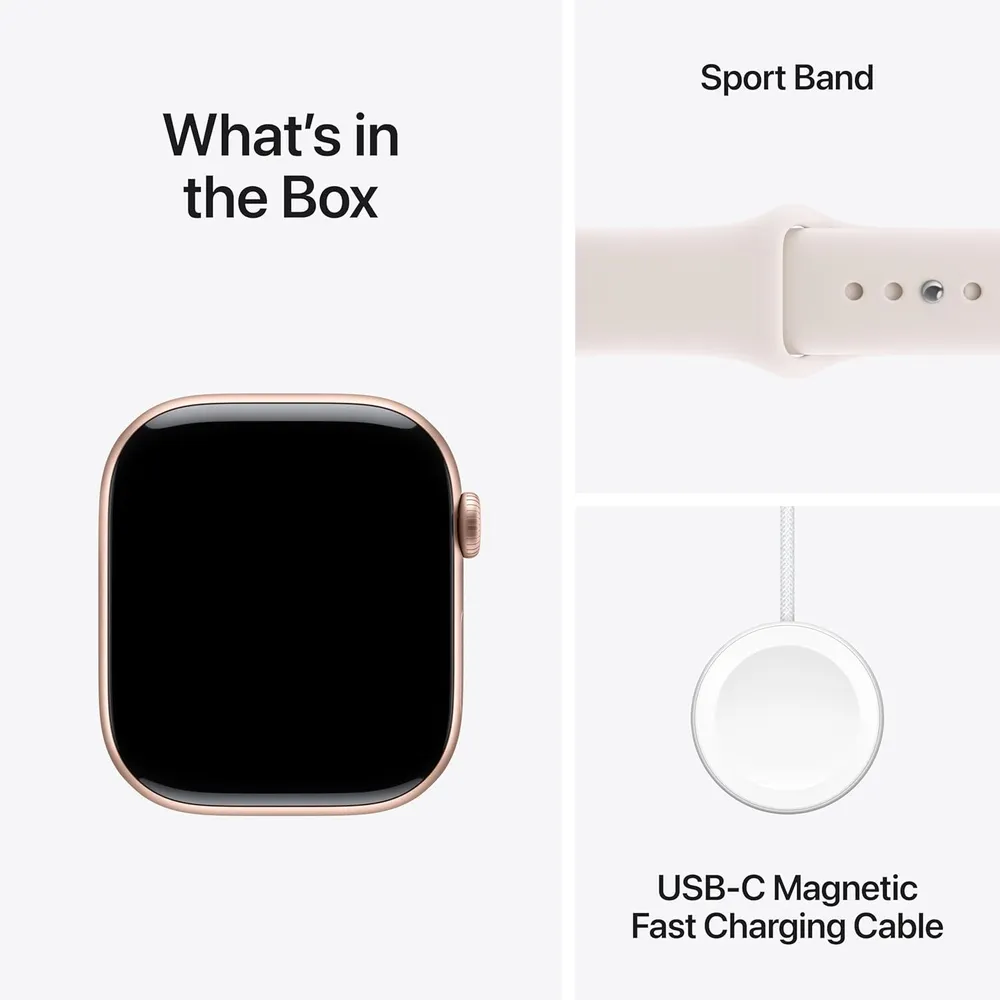 APPLE WATCH SERIES 11 (GPS 46MM) | ROSE GOLD ALUMINIO + SPORT BAND LIGHT BLUSH M-L