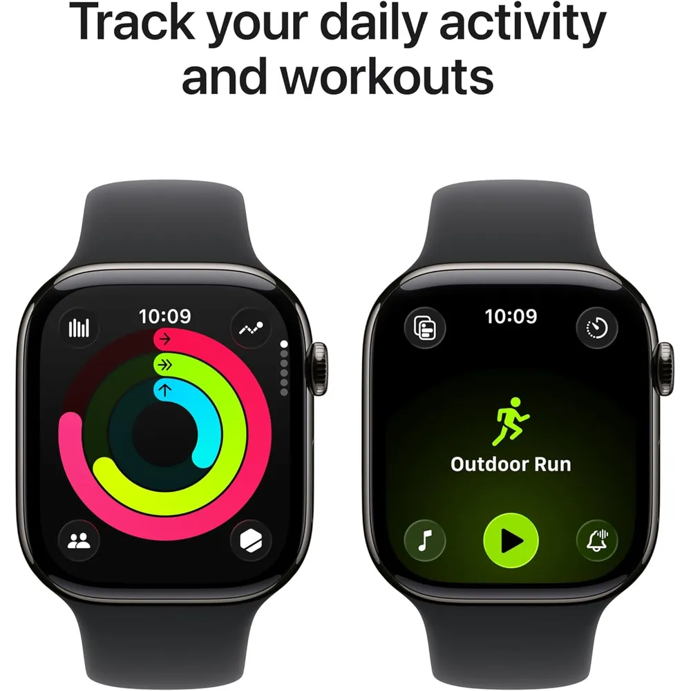 APPLE WATCH SERIES 11 (GPS + CELLULAR 46MM) | SLATE TITANIO + SPORT BAND BLACK M-L