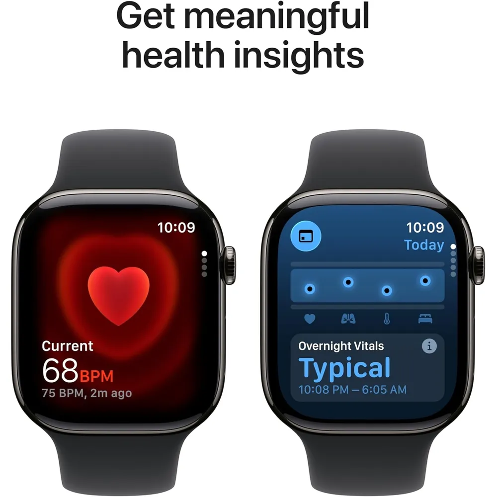 APPLE WATCH SERIES 11 (GPS + CELLULAR 46MM) | SLATE TITANIO + SPORT BAND BLACK M-L