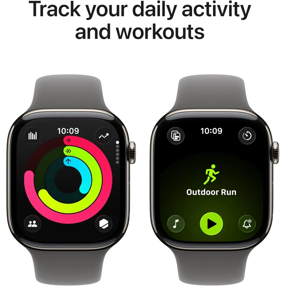 APPLE WATCH SERIES 11 (GPS + CELLULAR 46MM) | NATURAL TITANIO + SPORT BAND STONE GRAY M-L