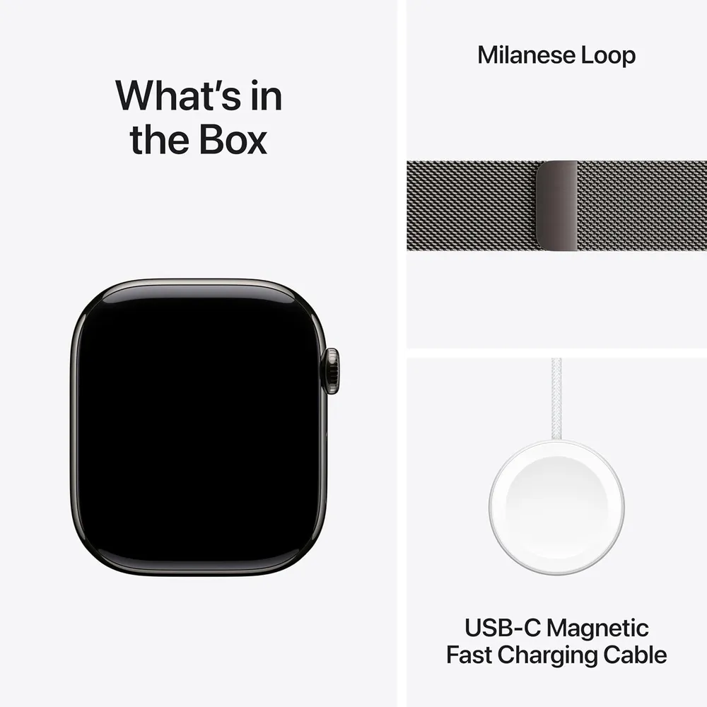 APPLE WATCH SERIES 11 (GPS + CELLULAR 46MM) | SLATE TITANIO + MILANESE LOOP SLATE M-L