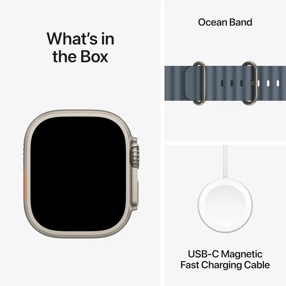 APPLE WATCH ULTRA 3 (GPS + CELLULAR 49MM) | NATURAL TITANIO + OCEAN BAND AZUL ONE SIZE