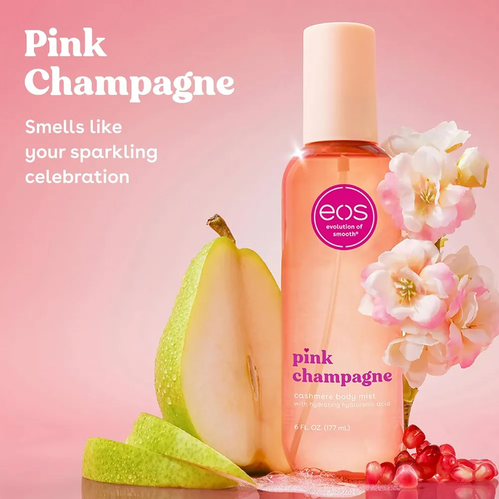 EOS CASHMERE SPRAY HIDRATANTE CORPORAL 6 OZ / 180 ML | CHAMPÁN ROSADO