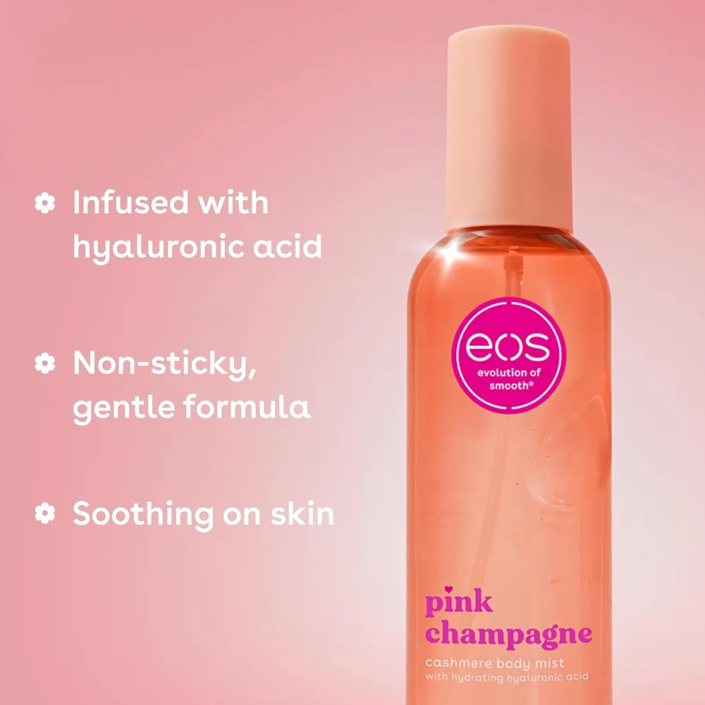 EOS CASHMERE SPRAY HIDRATANTE CORPORAL 6 OZ / 180 ML | CHAMPÁN ROSADO