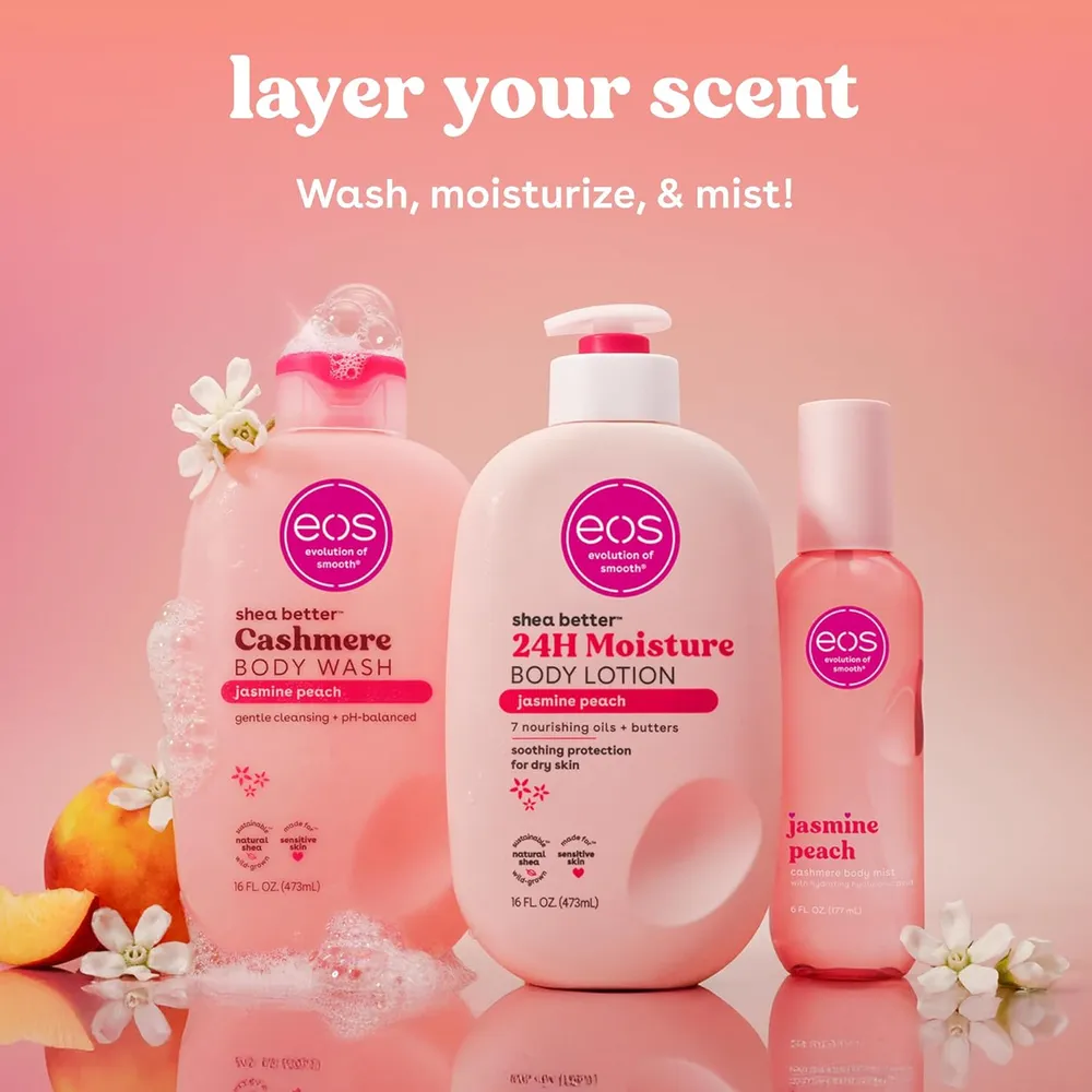 EOS CASHMERE SPRAY HIDRATANTE CORPORAL 6 OZ / 180 ML | JAZMÍN / MELOCOTÓN