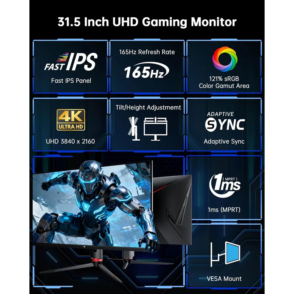 KTC H32P22P Monitor 32" 4K UHD 165Hz