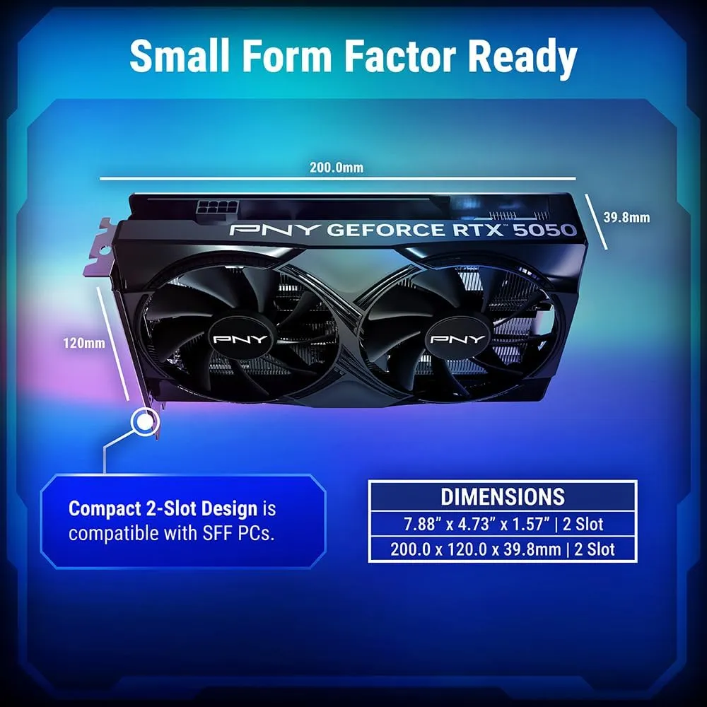 PNY RTX 5050 8GB GDDR6 Dual Fan
