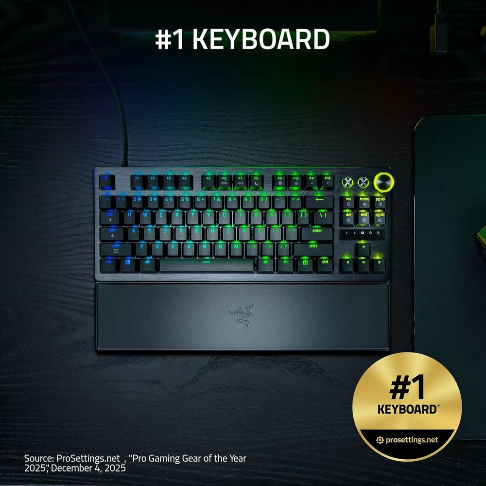 TECLADO ALÁMBRICO HUNTSMAN V3 PRO TKL 8000 HZ RAZER | NEGRO