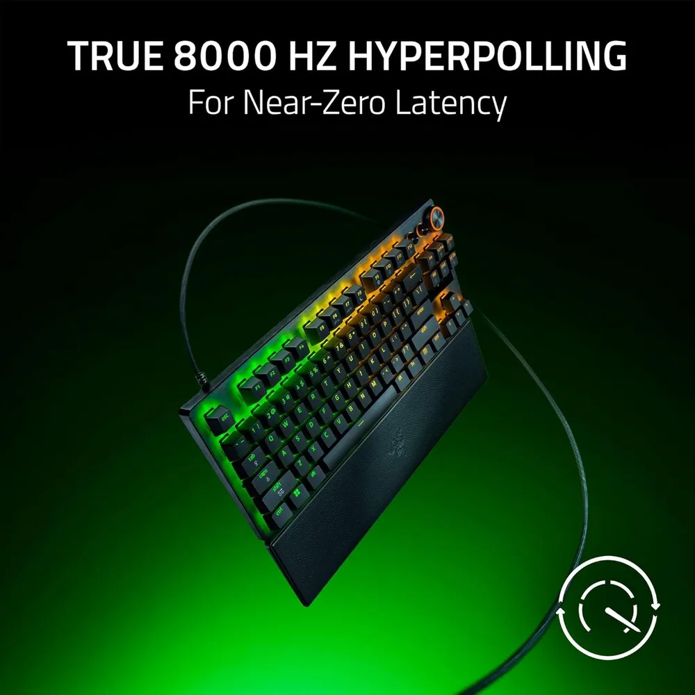 TECLADO ALÁMBRICO HUNTSMAN V3 PRO TKL 8000 HZ RAZER | NEGRO
