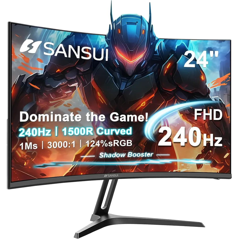 Sansui 24" FHD 240 Hz Curvo 1500R VA 1 ms FreeSync HDR