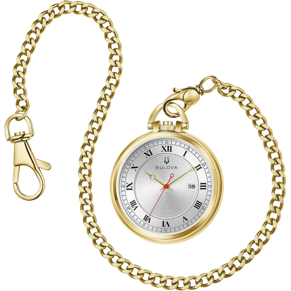 Reloj de bolsillo Bulova Classic cuarzo | Oro