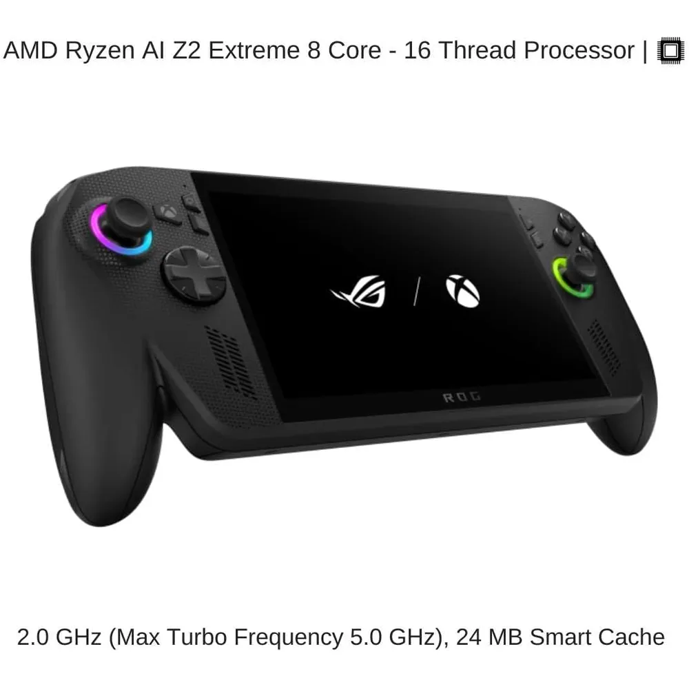 CONSOLA PORTÁTIL ASUS ROG XBOX ALLIED X RC73XA 7" FHD RYZEN AI Z2 EXTREME 24GB RAM 8TB SSD W11 PRO