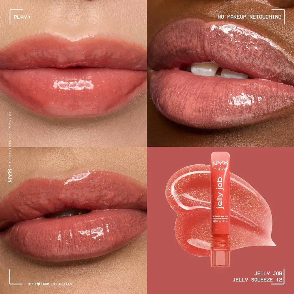 NYX Jelly Job Brillo de Labios | 12 Jelly Squeeze (Shimmer)