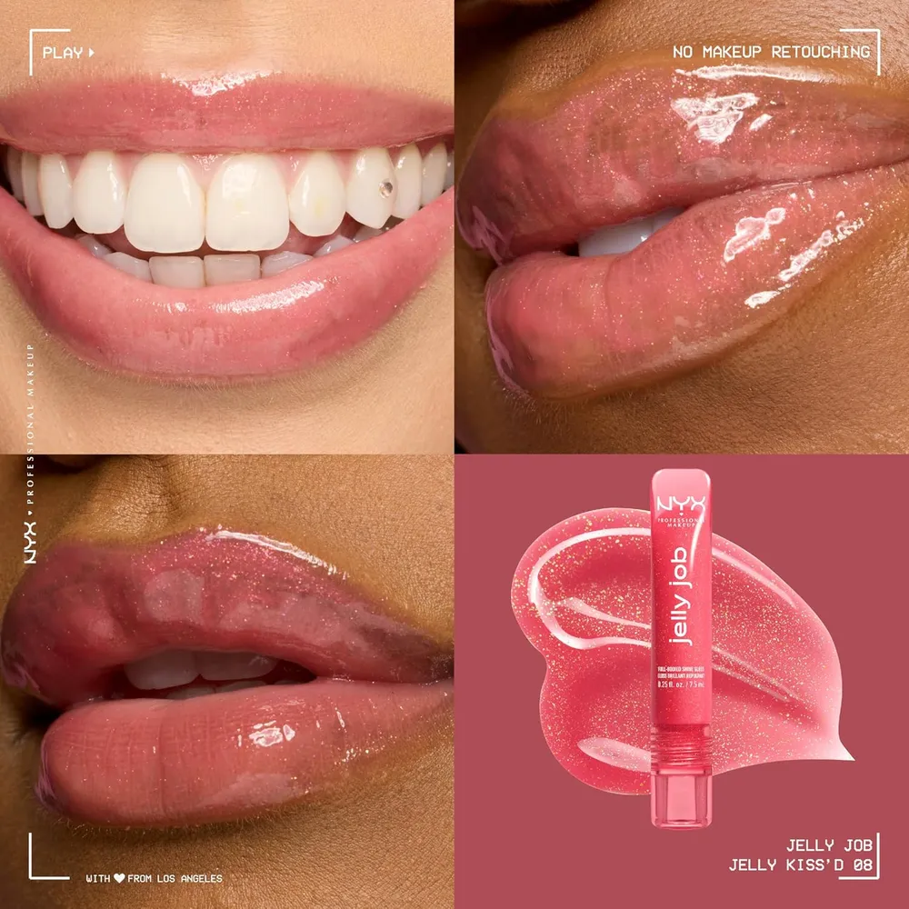 NYX Jelly Job Brillo de Labios | 08 Jelly Kiss'D (Shimmer)