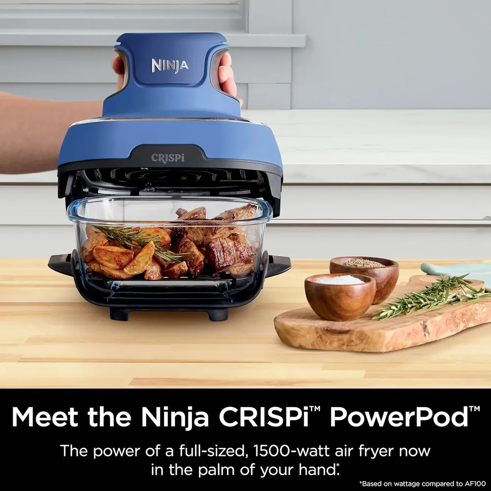 NINJA FREIDORA DE AIRE PORTÁTIL CRISPI 5 EN 1 | AZUL