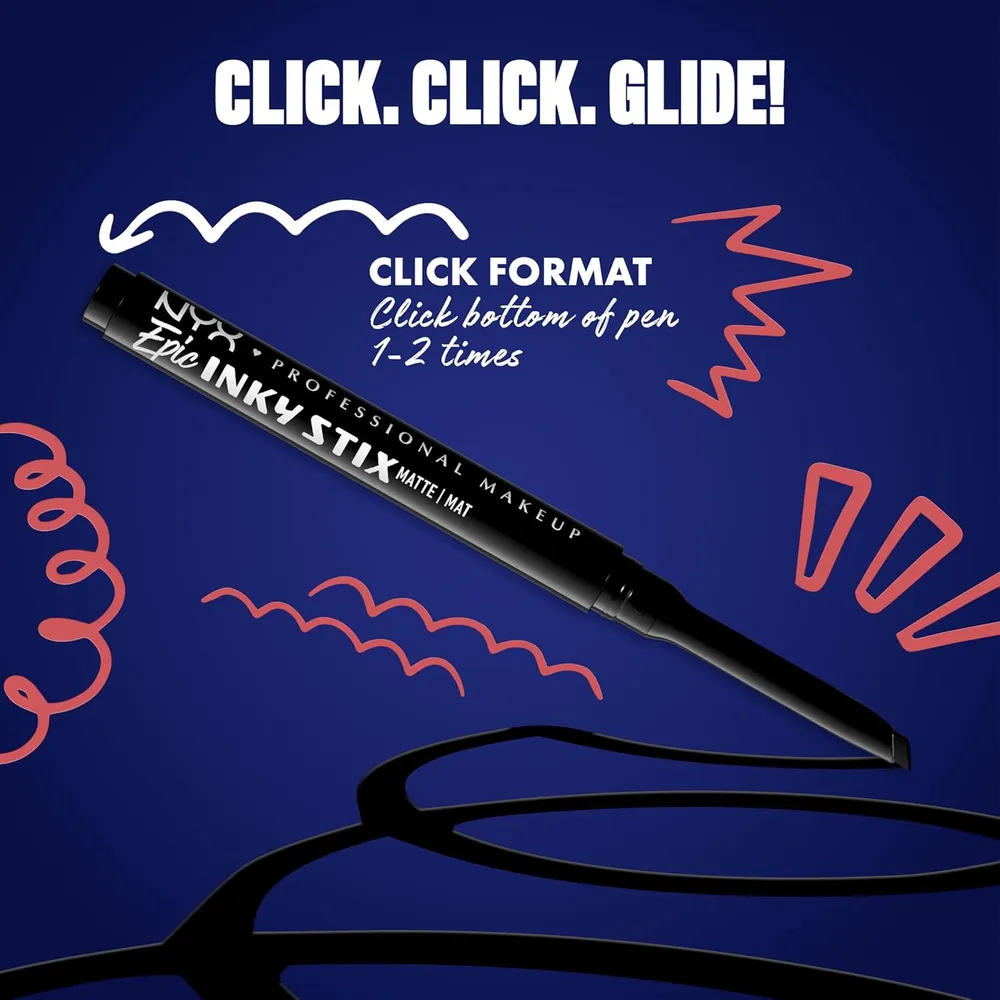 NYX Epic Inky Stix Delineador de Ojos | 01 Black Screen