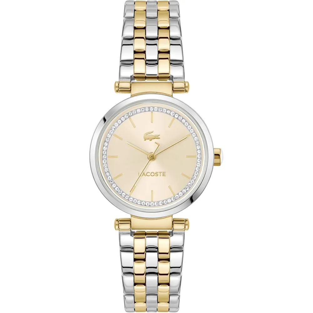 RELOJ LACOSTE ORBA 30 MM ESLABONES CRISTAL MUJER | PLATEADO