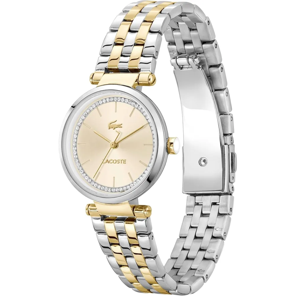 RELOJ LACOSTE ORBA 30 MM ESLABONES CRISTAL MUJER | PLATEADO