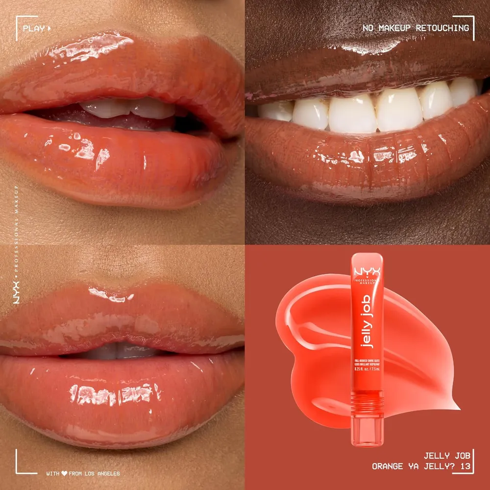 NYX Jelly Job Brillo de Labios | 13 Orange Ya Jelly