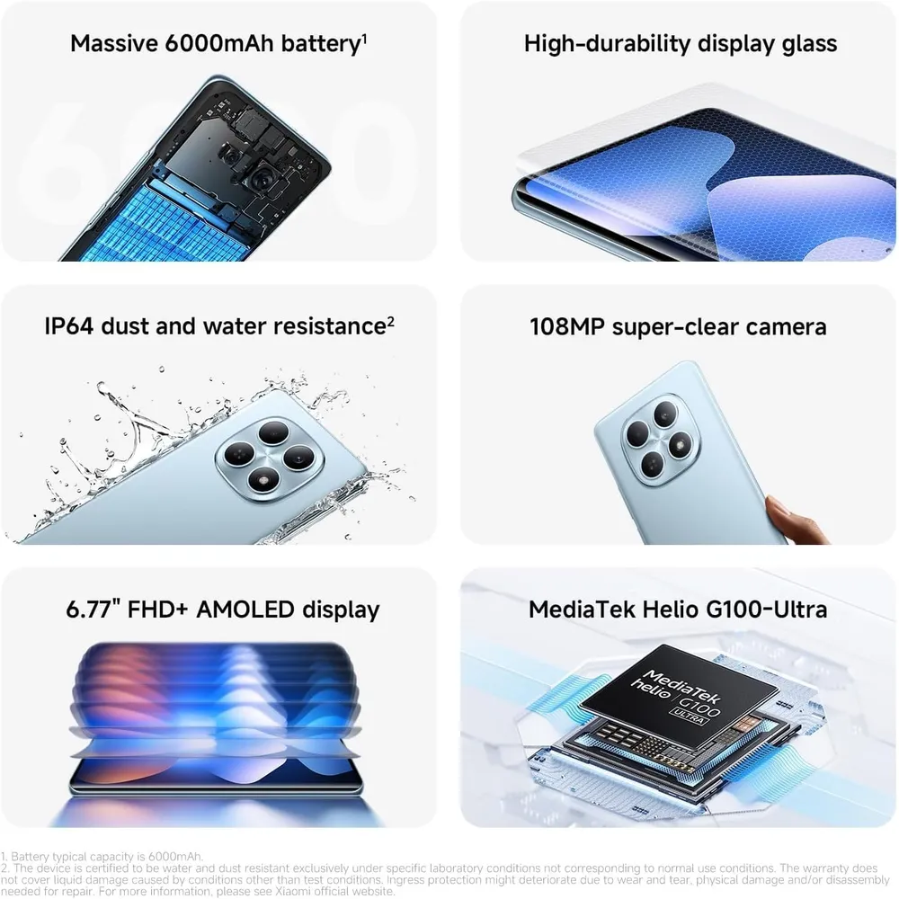 CELULAR XIAOMI REDMI NOTE 15 128GB 6GB | NEGRO
