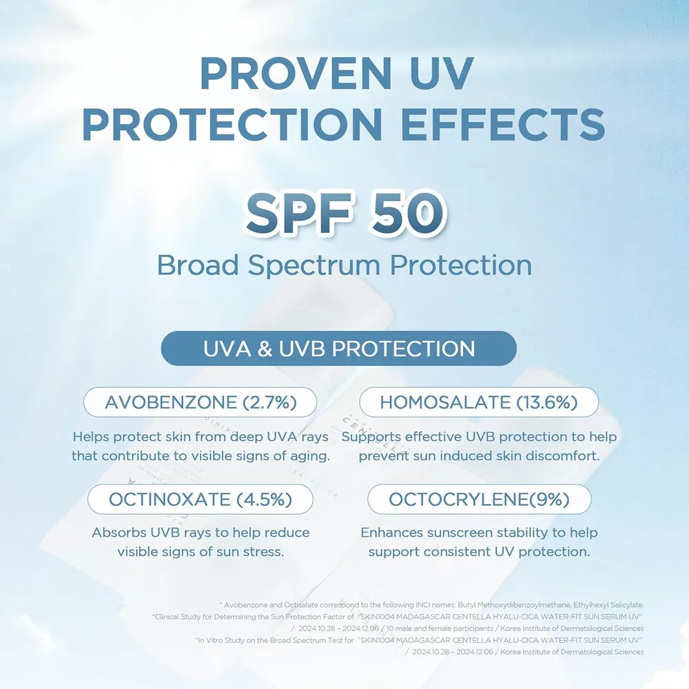 PROTECTOR SOLAR FACIAL HYALU-CICA SPF 50 HIDRATANTE SKIN1004 | 1.69 OZ / 50 ML