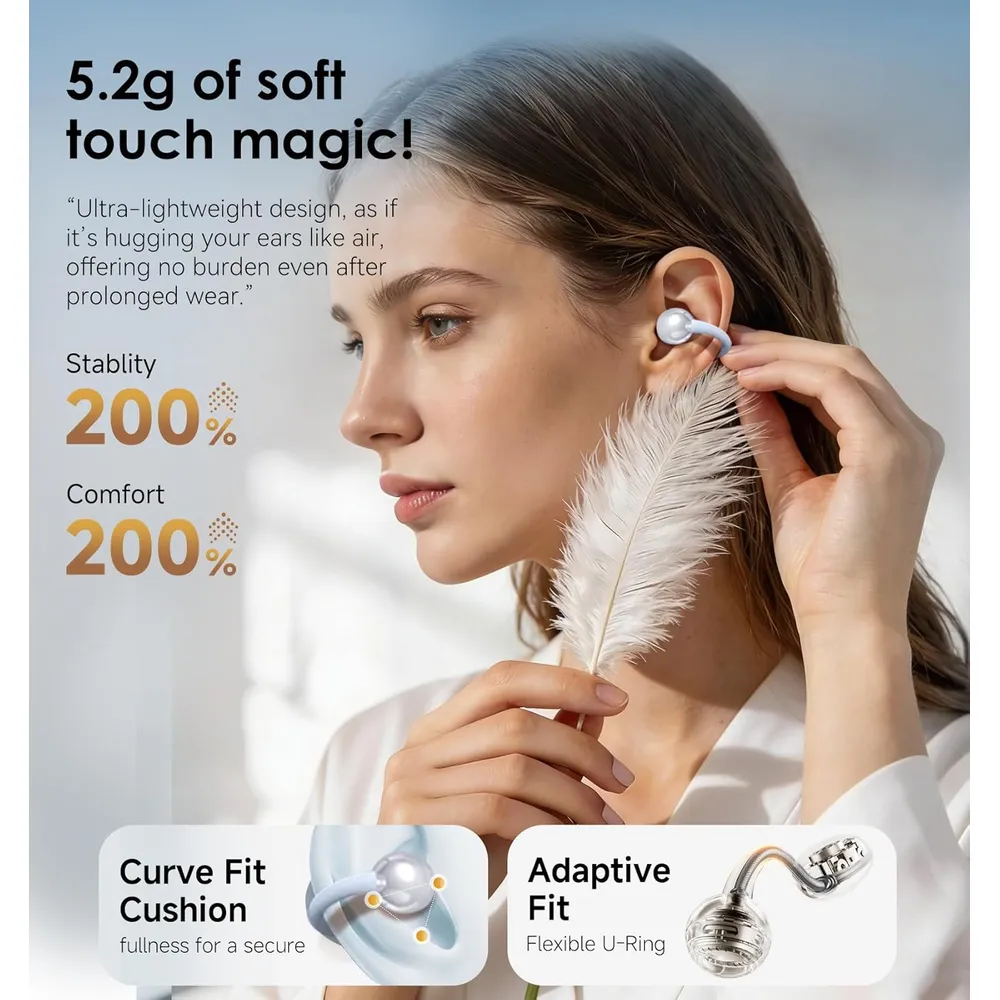 AUDÍFONOS INALÁMBRICOS KING LUCKY GEN 3 CLIP BLUETOOTH 6.0 | BLANCO
