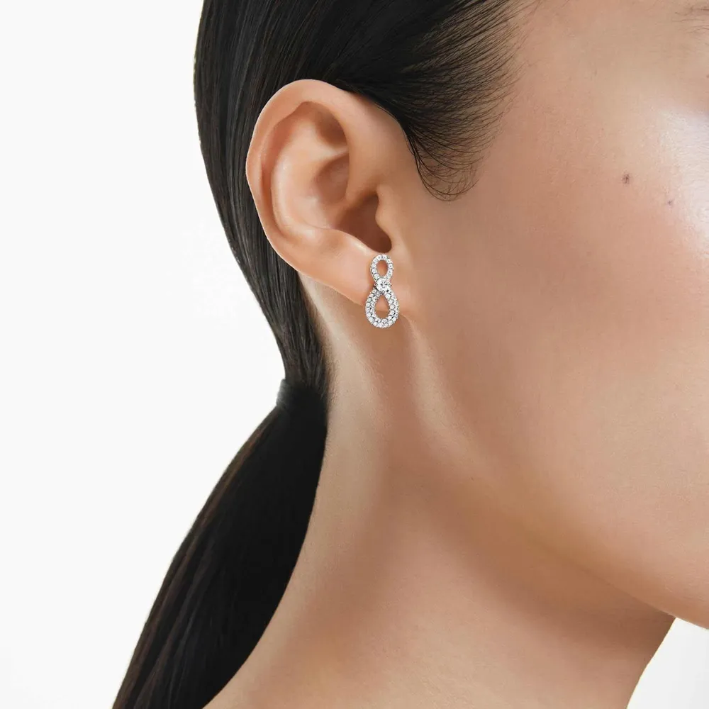 SWAROVSKI ARETES ESTUDIO HYPERBOLA PARA MUJER | PLATEADO