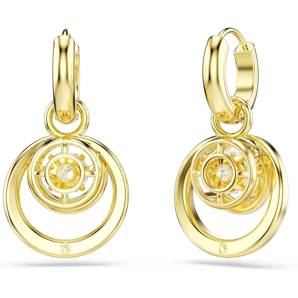 SWAROVSKI ARETES COLGANTES HYPERBOLA PARA MUJER | DORADO/BLANCO