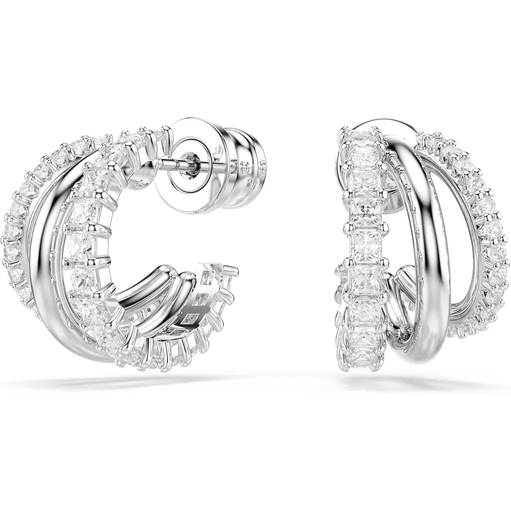 SWAROVSKI ARETES ARO HYPERBOLA PARA MUJER | PLATEADO