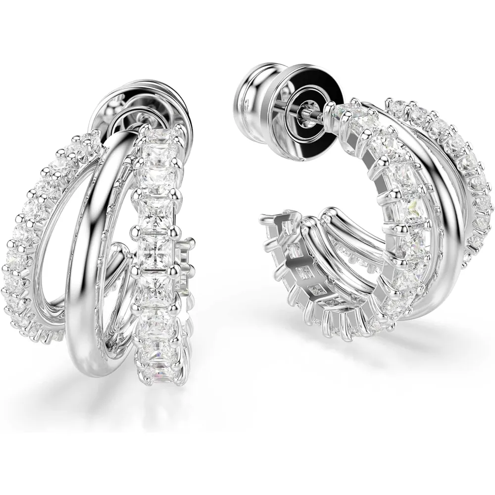 SWAROVSKI ARETES ARO HYPERBOLA PARA MUJER | PLATEADO