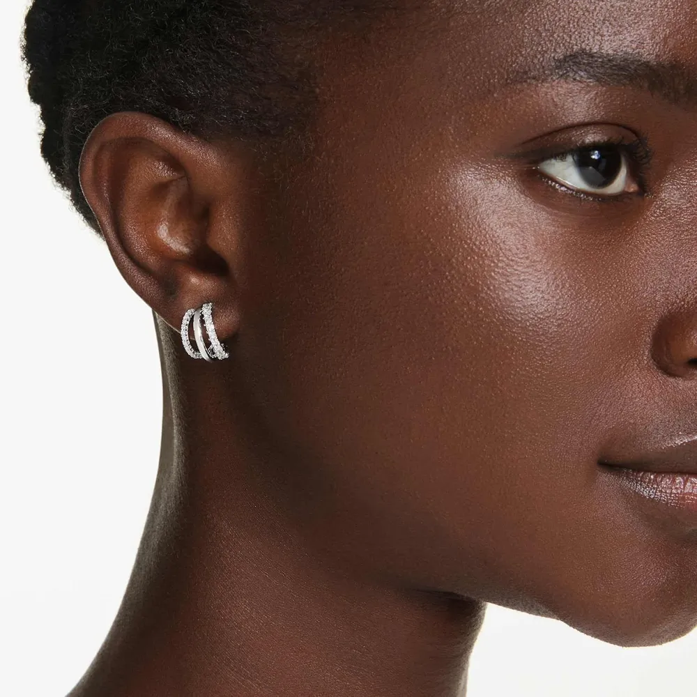 SWAROVSKI ARETES ARO HYPERBOLA PARA MUJER | PLATEADO