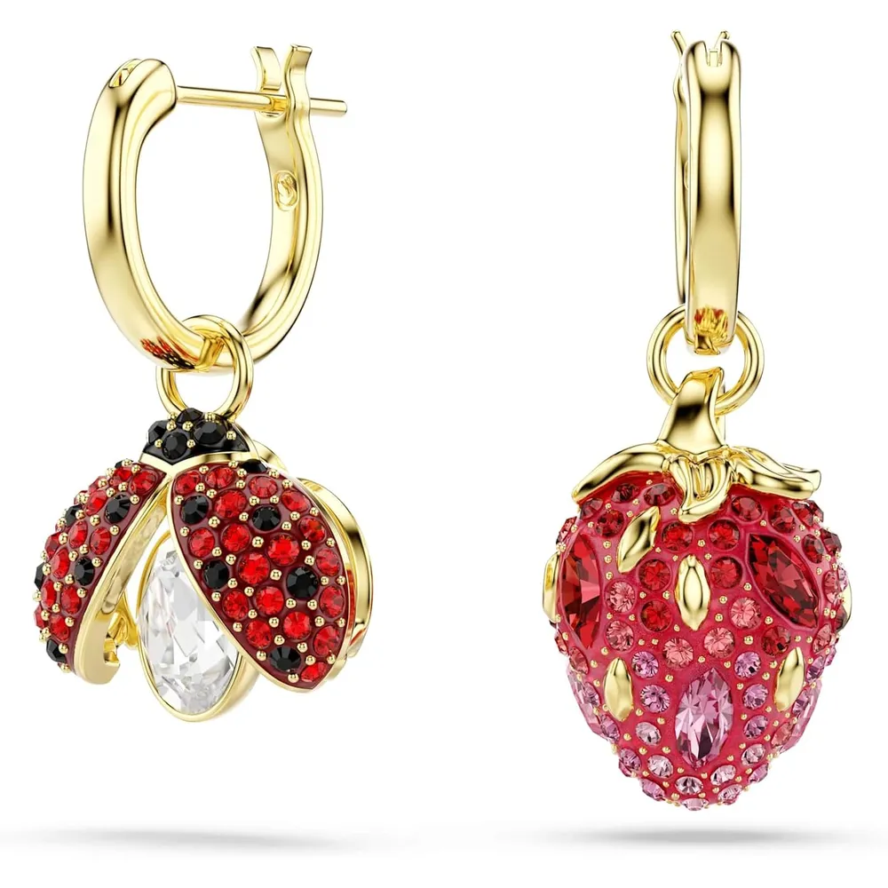SWAROVSKI ARETES COLGANTES IDYLLIA PARA MUJER | VERDE/ROJO
