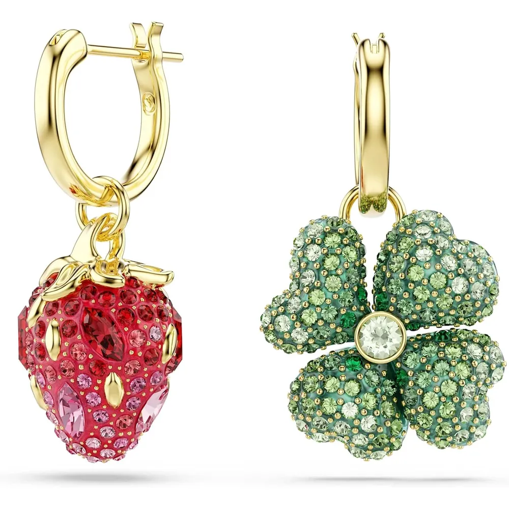 SWAROVSKI ARETES COLGANTES IDYLLIA PARA MUJER | VERDE/ROJO