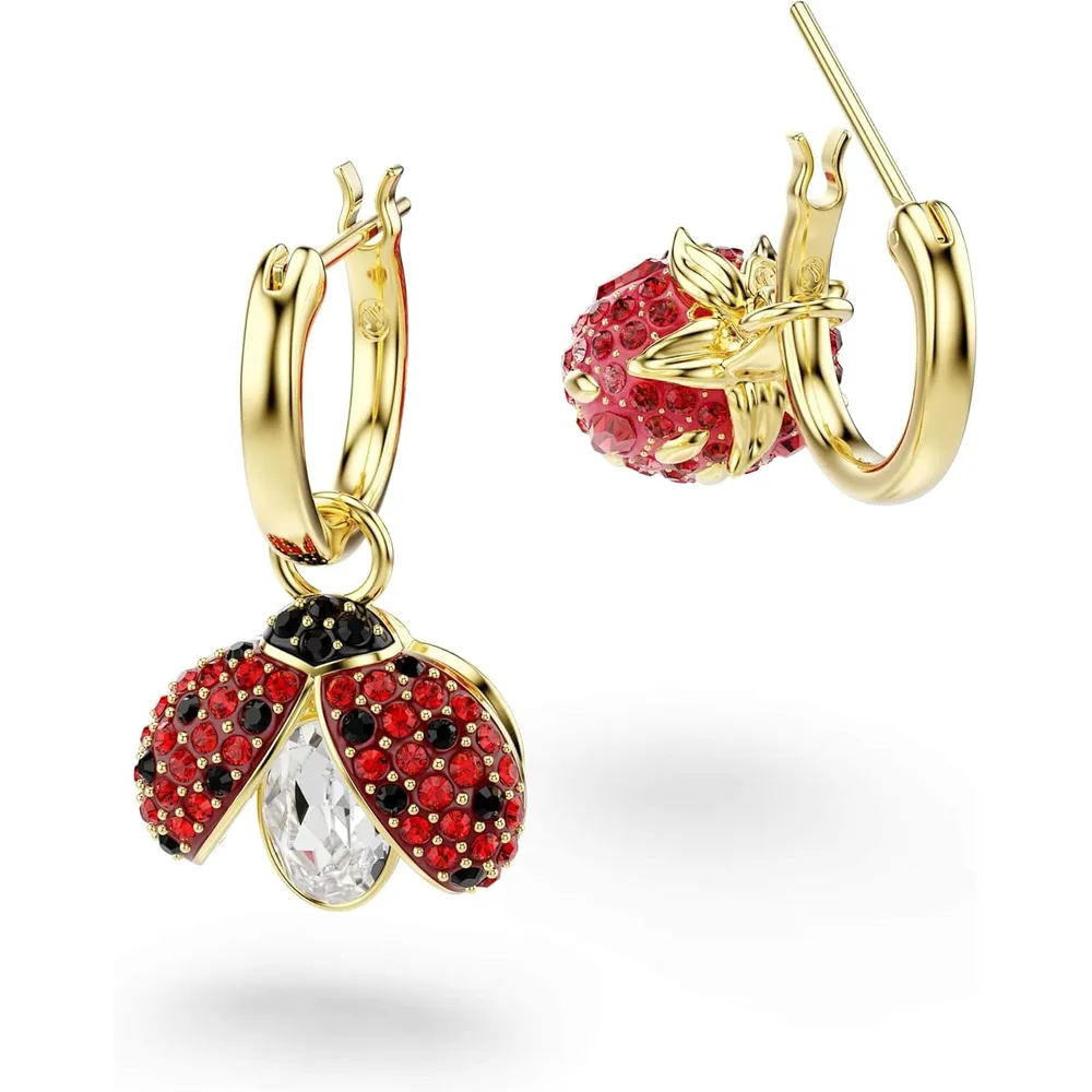 SWAROVSKI ARETES COLGANTES IDYLLIA PARA MUJER | VERDE/ROJO