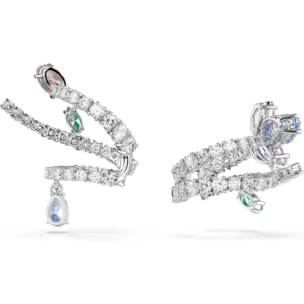 SWAROVSKI ARETES EAR CUFF CRISTALES ZIRCONIA ACABADO RODIO PARA MUJER | MULTICOLOR