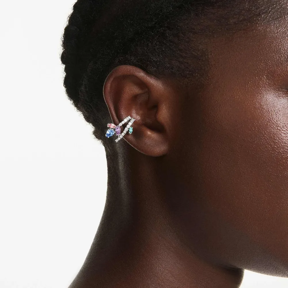 SWAROVSKI ARETES EAR CUFF CRISTALES ZIRCONIA ACABADO RODIO PARA MUJER | MULTICOLOR