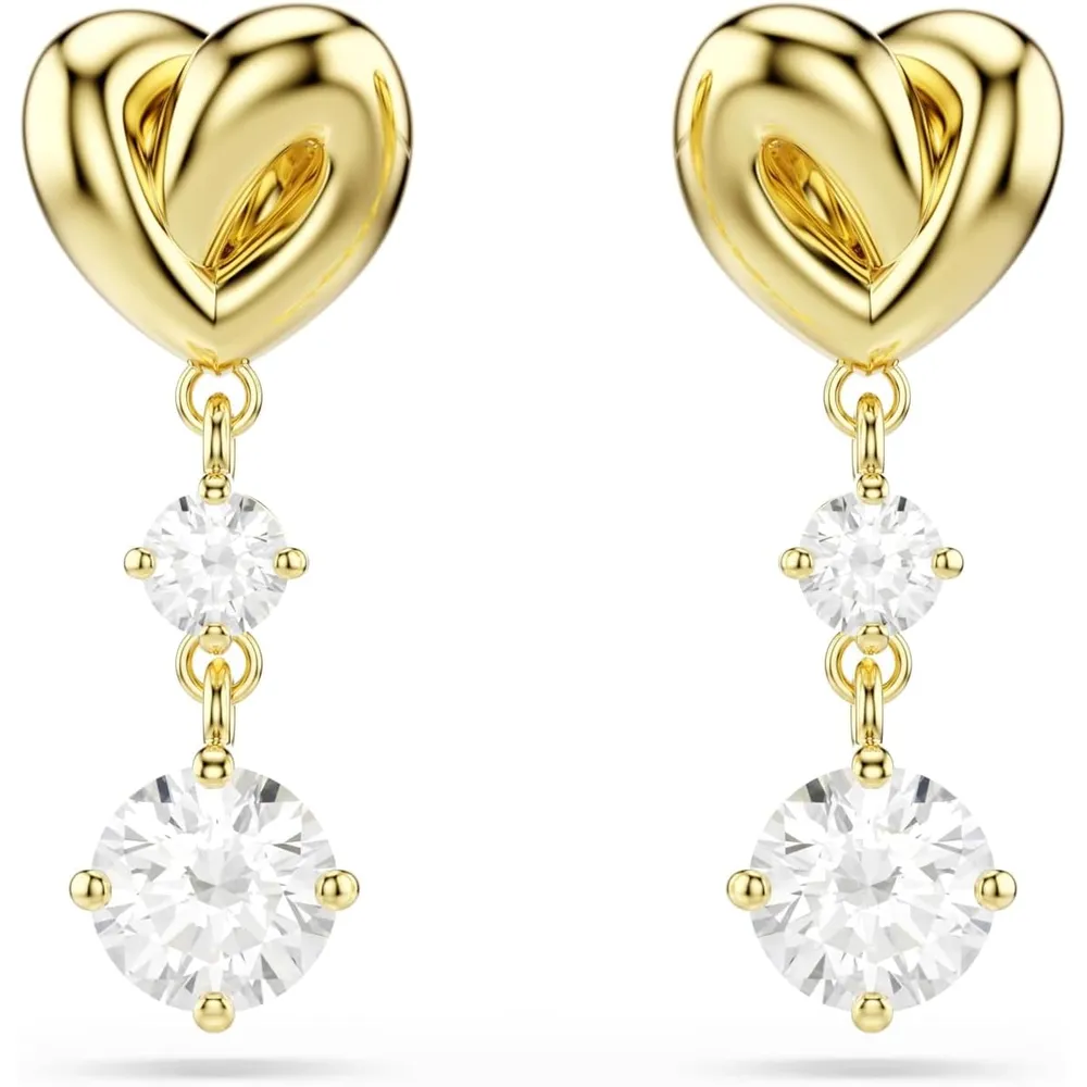 SWAROVSKI ARETES COLGANTES LIFELONG PARA MUJER | DORADO/BLANCO