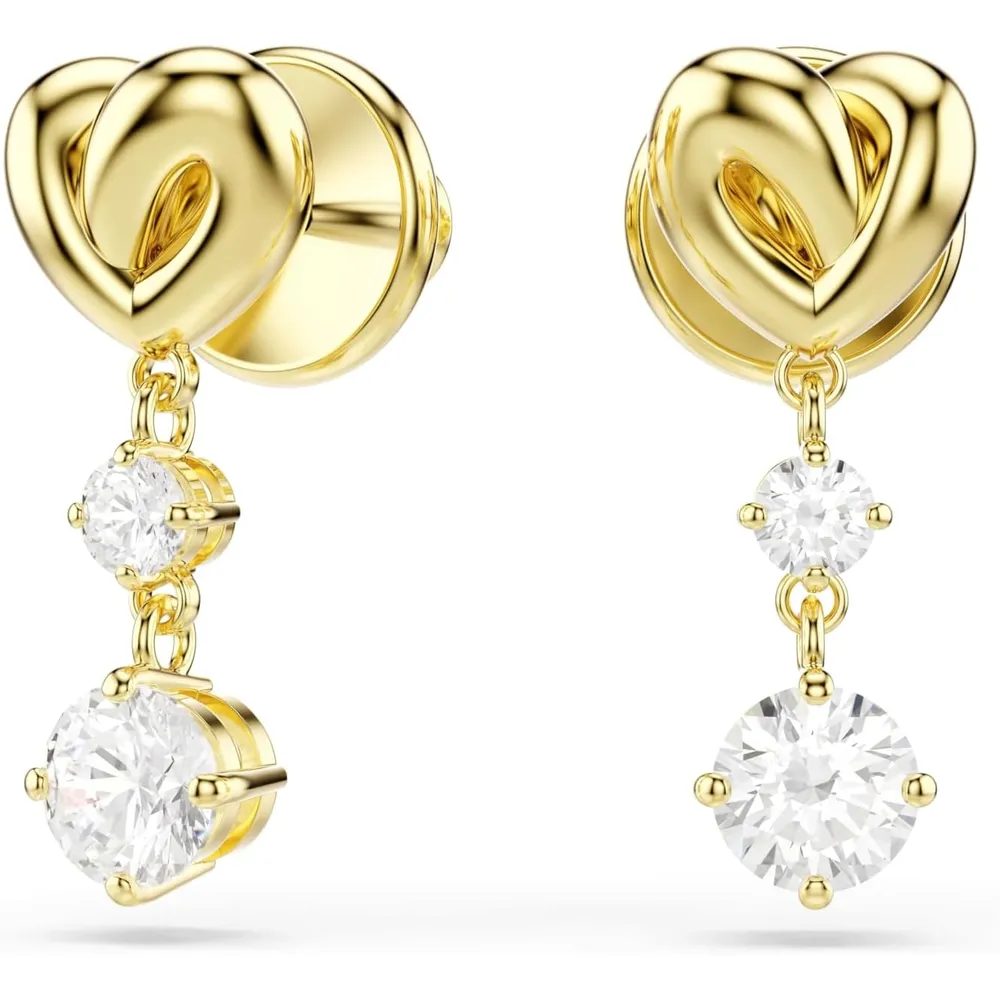 SWAROVSKI ARETES COLGANTES LIFELONG PARA MUJER | DORADO/BLANCO