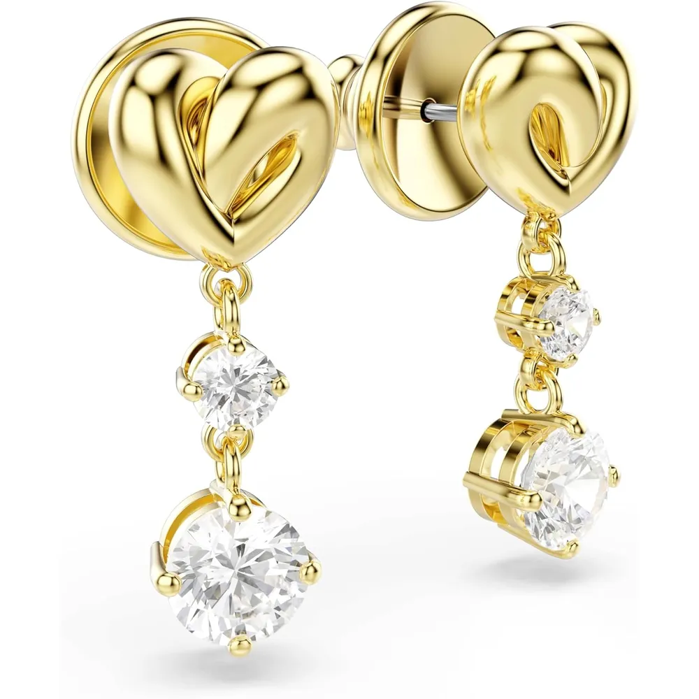 SWAROVSKI ARETES COLGANTES LIFELONG PARA MUJER | DORADO/BLANCO