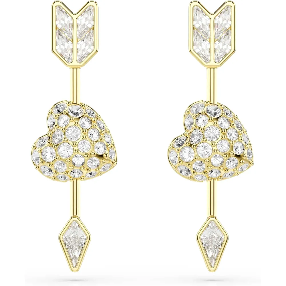 SWAROVSKI ARETES COLGANTES IDYLLIA PARA MUJER | DORADO/BLANCO