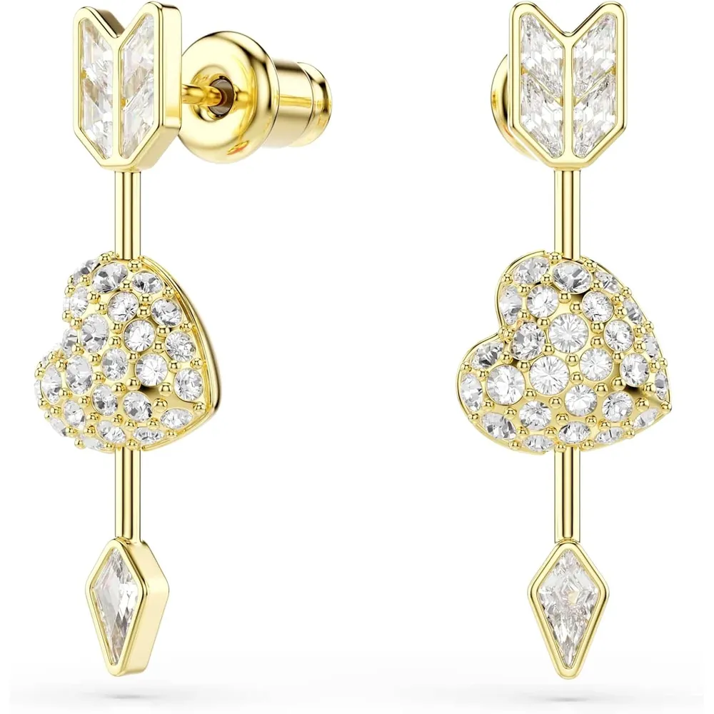 SWAROVSKI ARETES COLGANTES IDYLLIA PARA MUJER | DORADO/BLANCO