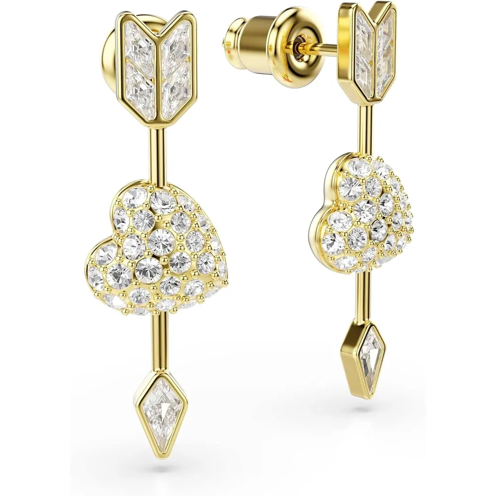 SWAROVSKI ARETES COLGANTES IDYLLIA PARA MUJER | DORADO/BLANCO