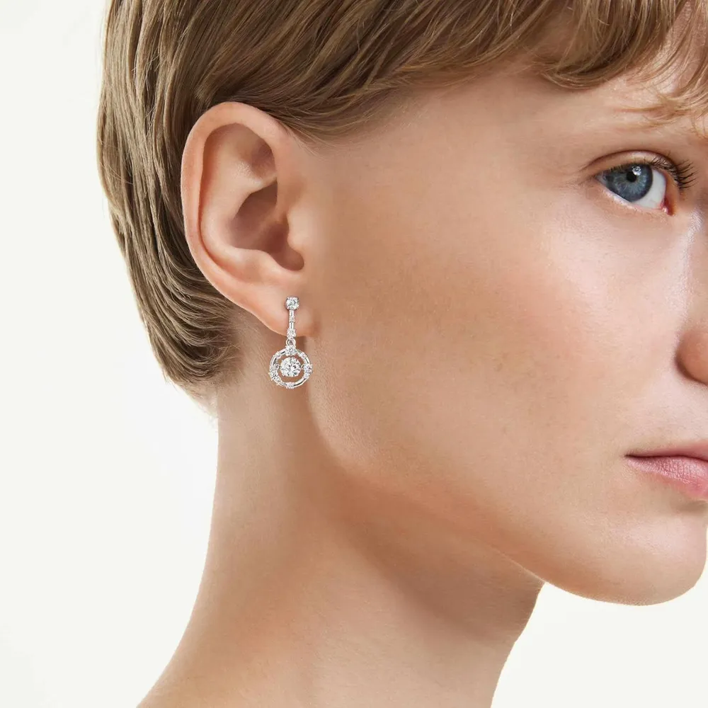 SWAROVSKI ARETES COLGANTES CONSTELLA PARA MUJER | PLATEADO