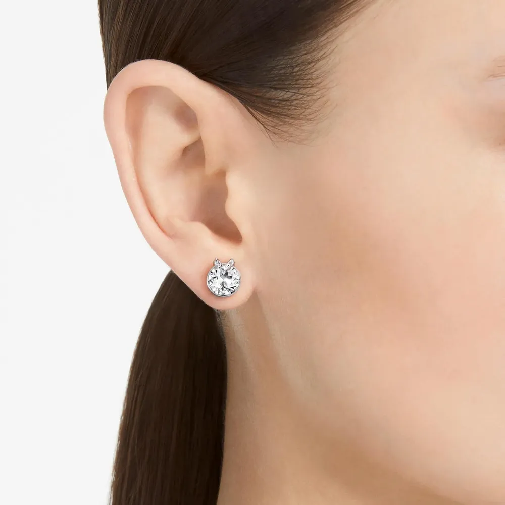 SWAROVSKI ARETES ESTUDIO BELLA PARA MUJER | PLATEADO