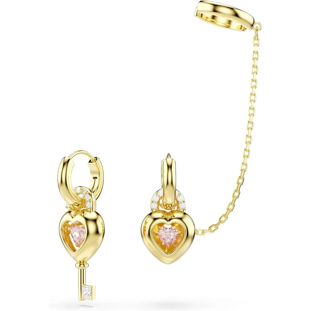 SWAROVSKI ARETES COLGANTES IDYLLIA PARA MUJER | ROSADO / DORADO