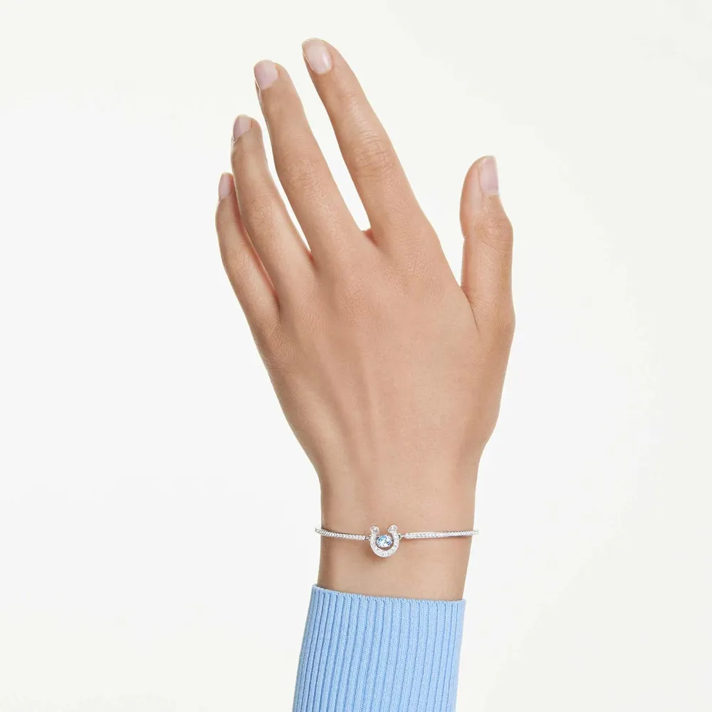 SWAROVSKI PULSERA BANGLE HERRADURA ACABADO RODIO PARA MUJER | PLATEADO